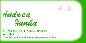 andrea hunka business card